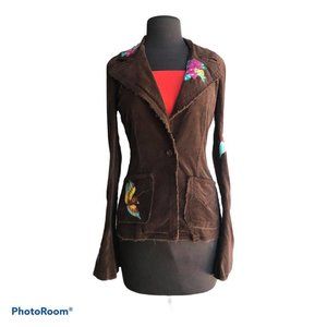 Embroidered Boho Corduroy Jacket by JW Los Angeles
